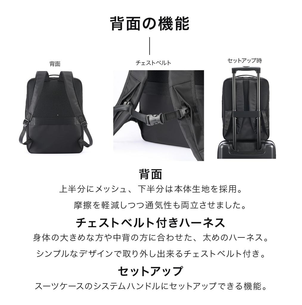 Ace Gene GADGETABLE R Business Backpack, 15L20L, 68007