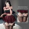 Сексуальная студенческая форма Соблазнительное нижнее белье Ролевые игры Эротическая ночная одежда Юбка мини JK Косплей костюм Каваи школьная форма