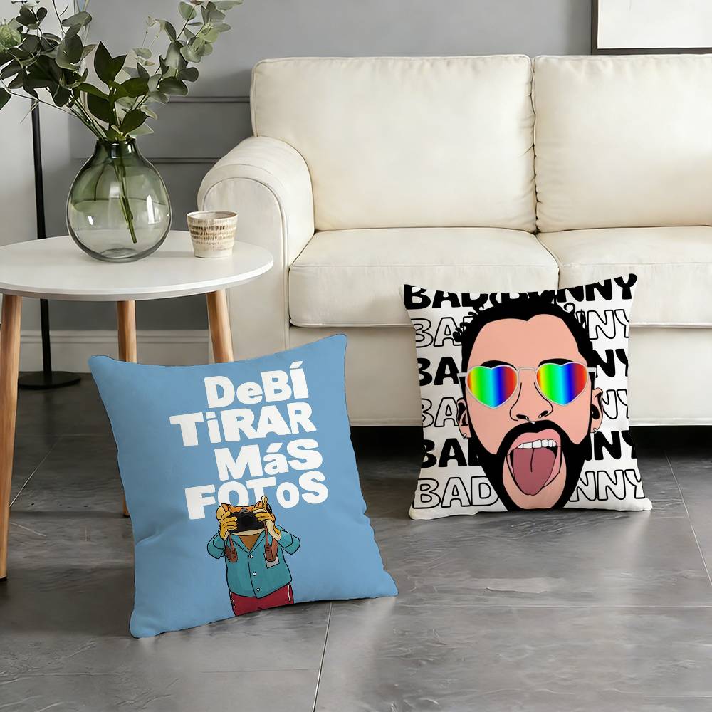 B-Bad B-Bunny Debi Dtmf Pillow Case For Sofa Living Room Home Office Decor Protective Cover
