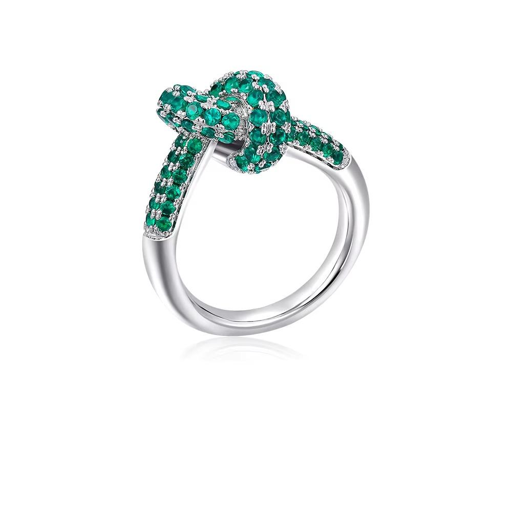 Classic Design Colored Zircon Knot Rings Unique Design Colored Zircon Fashion Ring Women Gits Geometric Ring Lady Rings