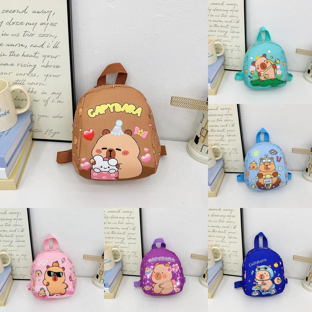 Рюкзак детский с рисунком капибары, школьный ранец с мультяшным принтом, дышащий, подарок