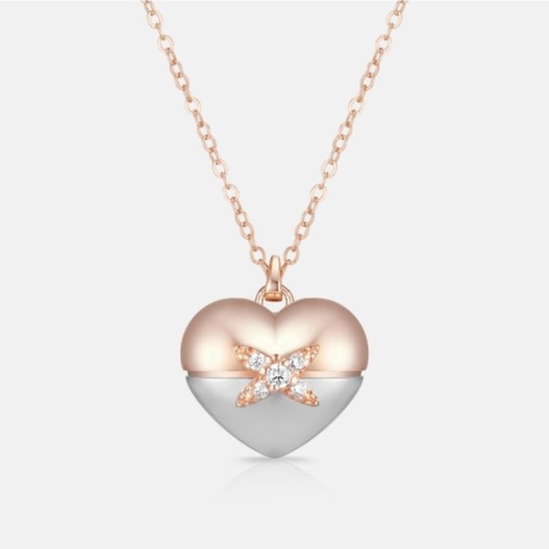 METROCITY JEWELRY Cuore Sterling Silver Combination Necklace A241SN1033CPA