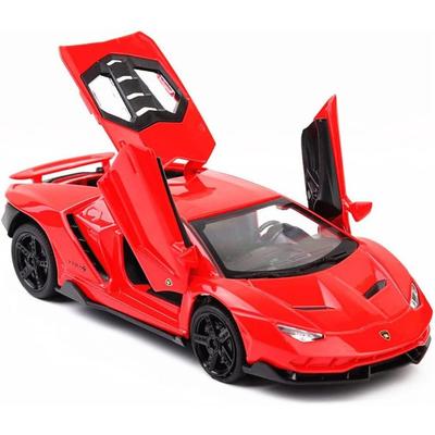 1/32 масштаб сплава Коллекционная красная Lambo LP770 игрушечная машина с откатным механизмом литья под давлением модель автомобиля со светом и звуком