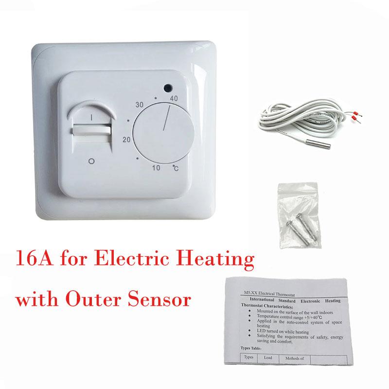 50cm*4m PTC 220w/m2 Infrared Underfloor Heating Film Kits with Thermostat Clips Insulation Pastes AC220V Warm Floor Mat Suits Save Energy