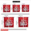 2pcs 2D Flat Printing Merry Christmas Curtain Cute Snowmen Christmas Gifts_b Polyester Without Electricity Festive Holiday for