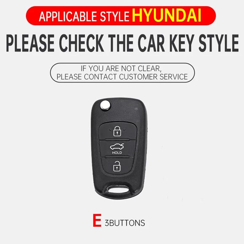 Кожаный чехол для автомобильного ключа из цинкового сплава для Hyundai I20 I30 Ix20 Ix25 Ix35 Elantra Kia Sportage Rio 3 Soul Optima Ceed Pro K5 K2 Pride