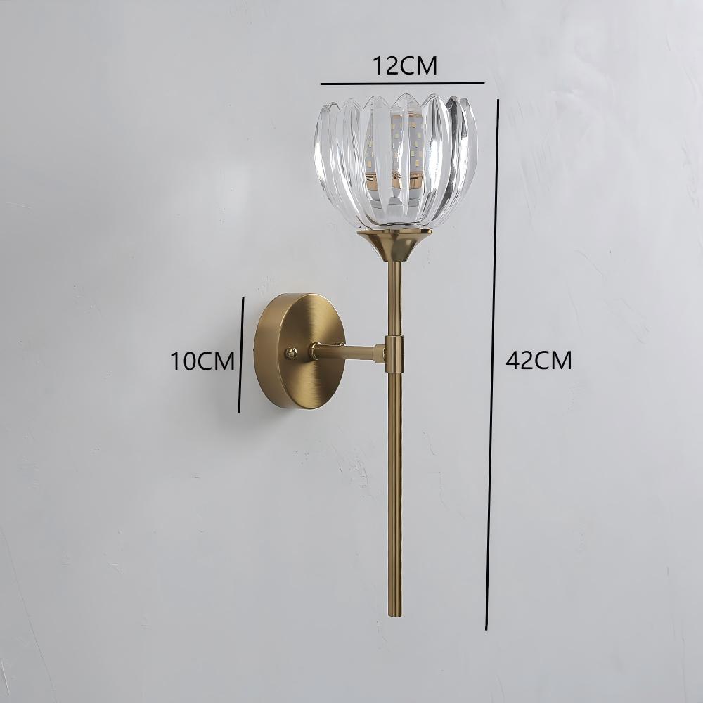 Современный цветной стеклянный светодиодный настенный светильник, светильники для спальни, скандинавский настенный светильник с цветами для гостиной, столовой, прикроватное бра, домашний декор
