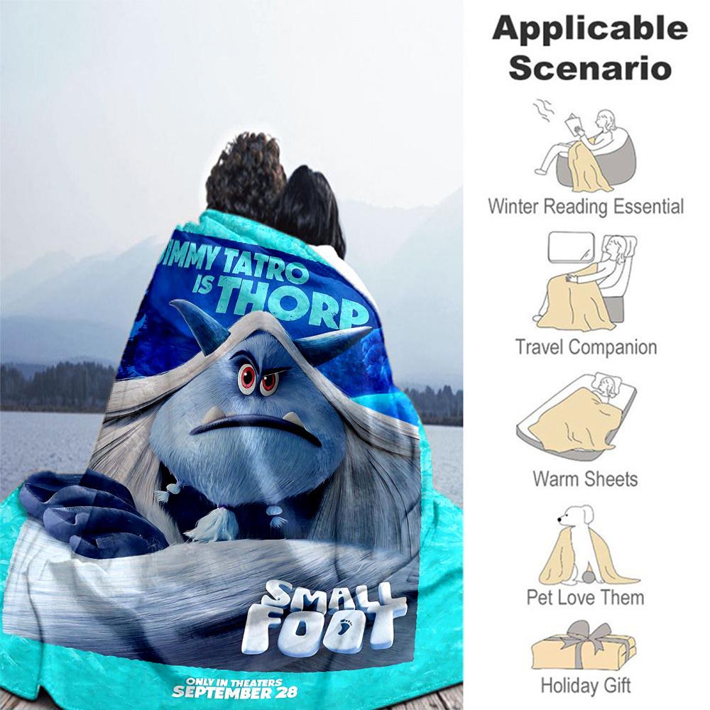 1PC small foot Outdoor Flannel Blanket Soft Plush Decor for Picnics, camping,Bedroom, Playroom, Office1163A
