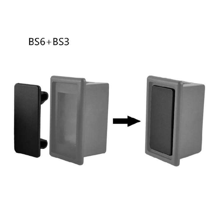 6Pcs Rocker Switches Panel Cover ABS Rectangular Rocker Switches Blank Snap in Hole for Standard Switches Panel Hole