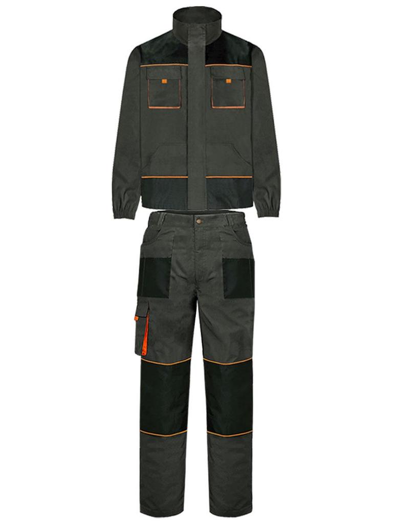 Men's Multi-Pocket Workwear Set: Wear-Resistant, Automotive Repair Jumpsuit with Logo