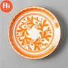 Japanese Style 8 Inch Ceramic Under Glazed Vegetable Dinner Plate Simple Dessert Plate Household Small Steak Dish Food Container