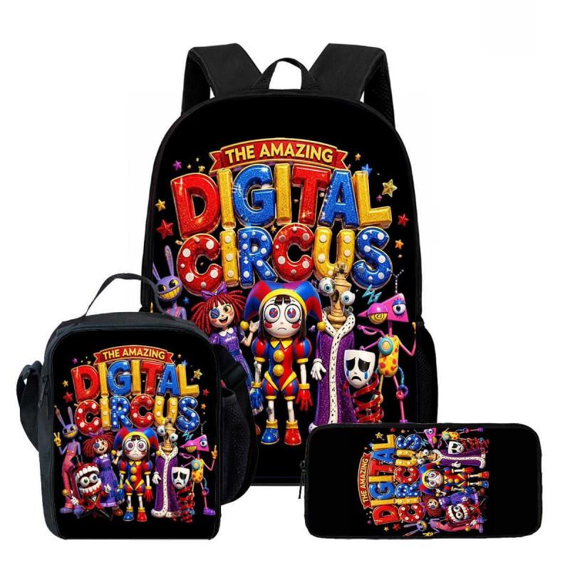 Kids Cartoon Backpack Set With Lunch Bag Pencil Case - Lightweight Ergonomic School Grades 1-6