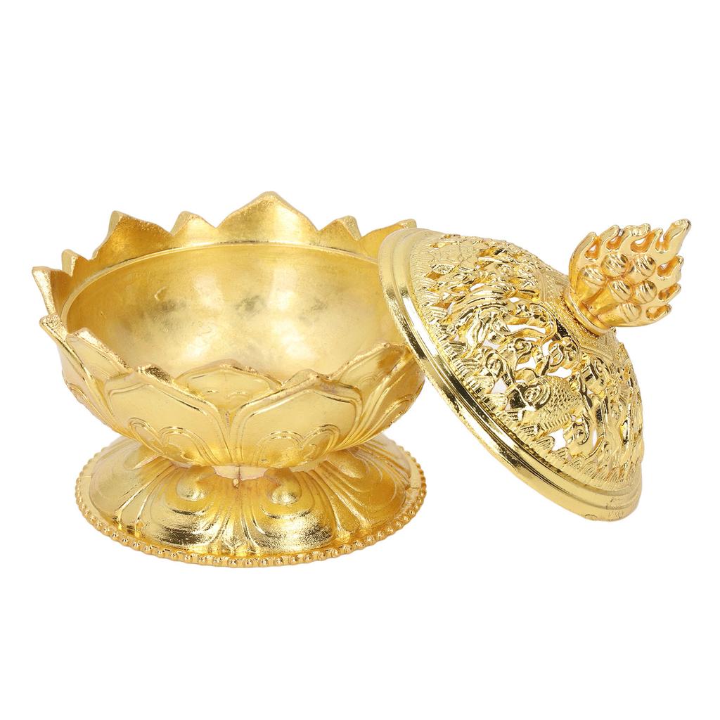 Винтажная подставка для благовоний в виде цветка из сплава для украшения дома, золото