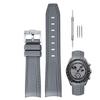 Sibehill 20mm Replacement Silicone Watch Band for Omega and X, Swatch, MoonSwatch, Speedmaster.