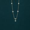 925 Sterling Silver Inlaid Zircon Flower Necklace for women Exquisite Sweet Wedding Jewelry Accessories Gifts