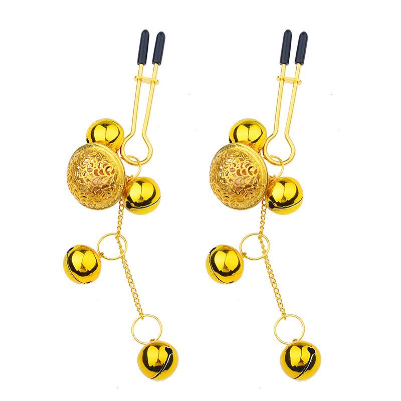 2020 Новый Сексуальный Зажим для Сосков Взрослые Принадлежности Дворцовый Колокольчик Колокольчик Зажим для Сосков Подвеска Золото