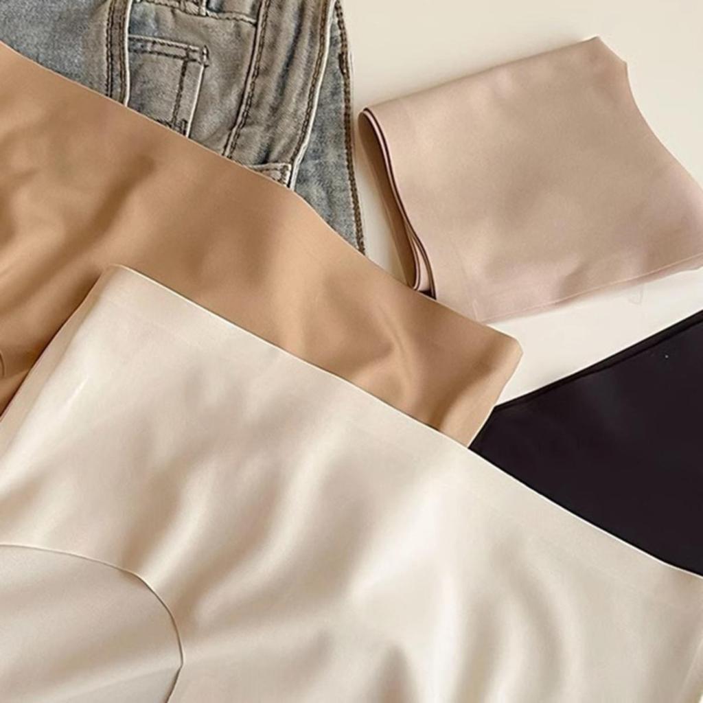 6Pcs/Set Women Seamless Panties Female Mixed Color Underwear Sexy Ice Silk Comfortable Mid Waist Underpants Girls Briefs Invisible Lingerie