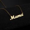 Mama Letters Pendant Necklace for Mom Stainless Steel Charm Clavicle Chain Choker Mother's Day Jewelry Birthday Gift