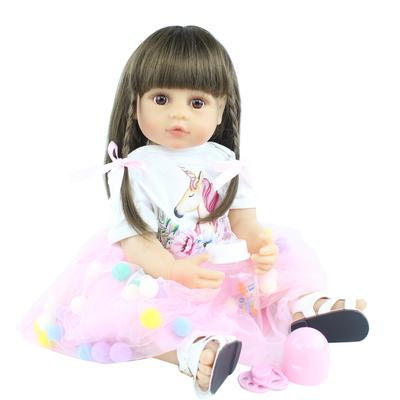 BZDOLL 55СМ 22Дюйма Реалистичная Кукла Реборн Младенец Виниловое Тело Девочка Принцесса Малыш Бебе Ребенок Подарок на День Рождения Игрушка
