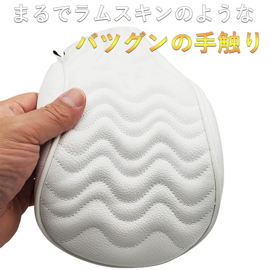 Premium PU Leather Golf Headcovers for and Wood Golf with Wave Pattern Conversion Daggers (3-Piece Set) Driver, Driving, Clubs, (Black)