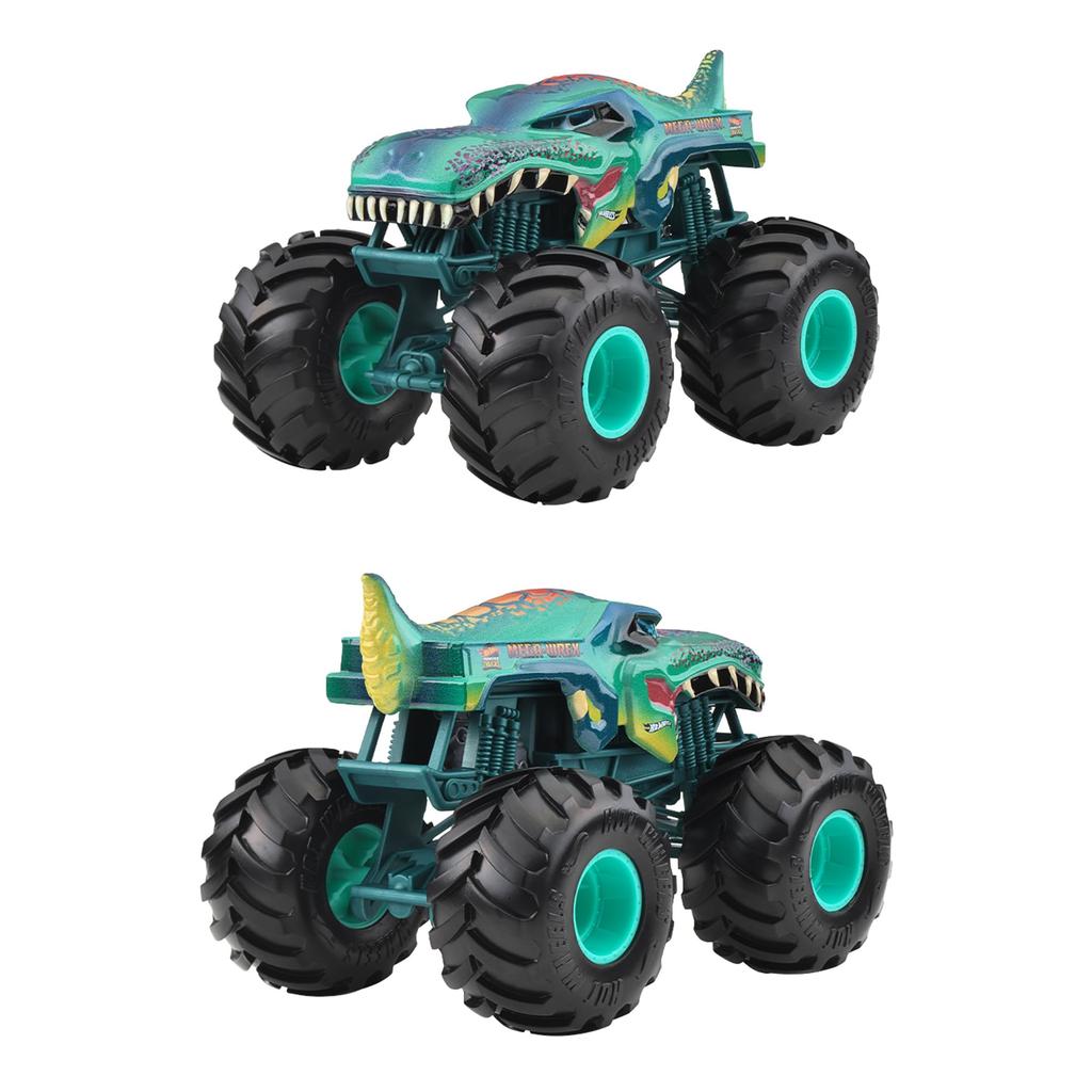 Hot Wheels Грузовик-монстр Большой размер Ассортимент Игрушки-машинки Масштаб Литые машинки Набор из 124 4 штуки (Возраст 3+) Многоцветный FYJ83-989D