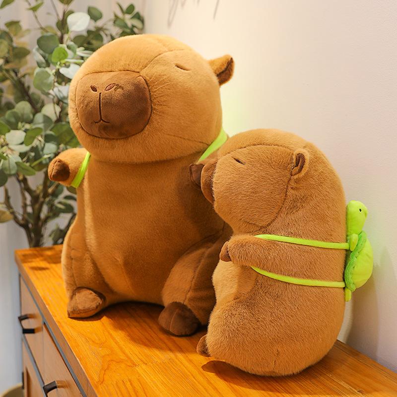 Capibara Plush Toy Turtle Backpack Capybara Doll Pillow Guinea Pig Doll Gift Ragdoll