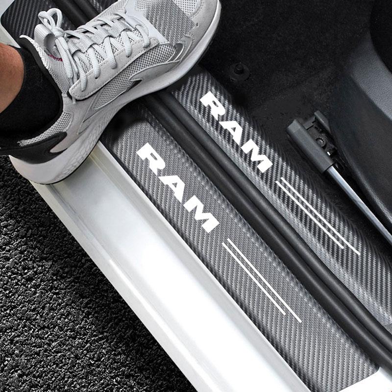 Door Sill Protector Welcome Pedal Cover Anti-drity Anti-scratch Strip Protective Strip for Dodge Ram 1500 2500 3500 accessories