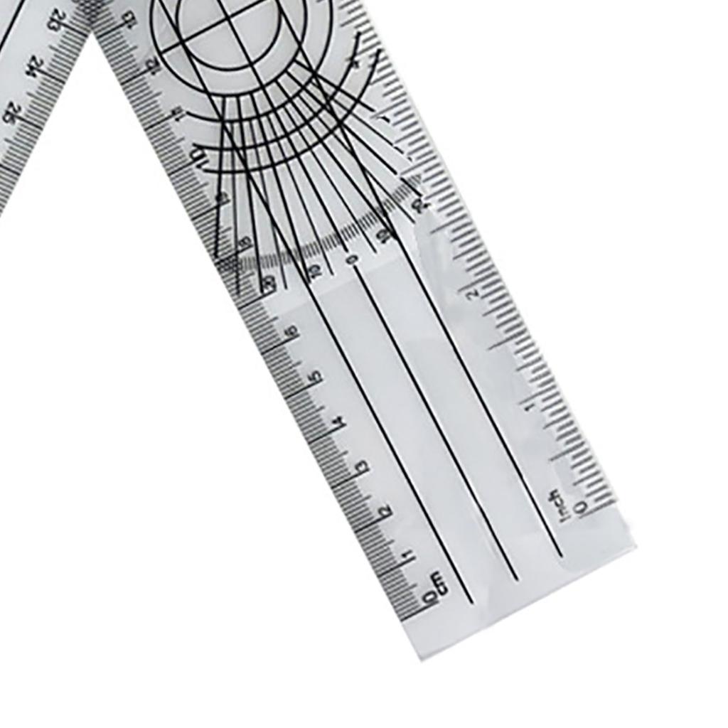 Угловая линейка с вращением на 360 градусов, гибкая, матовая, полупрозрачная, из ПВХ, для Stude