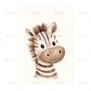 Cute Jungle Lion Giraffe Elephant Monkey Tiger Zebra Animal Wall Art Print Canvas Safari Nursery Posters for Kids Room Decor