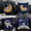 Astronaut Cute Cushion Cover Pillowcase Ultra Soft Skin Friendly Fabric Cloud Like Comfort Concealed Zipper