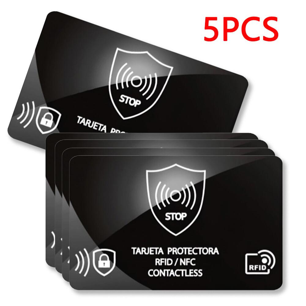 Блокирующая RFID-карту 5 шт. Защита банковской дебетовой/кредитной карты Защита от кражи Контактный NFC-блокиратор Защита всего кошелька