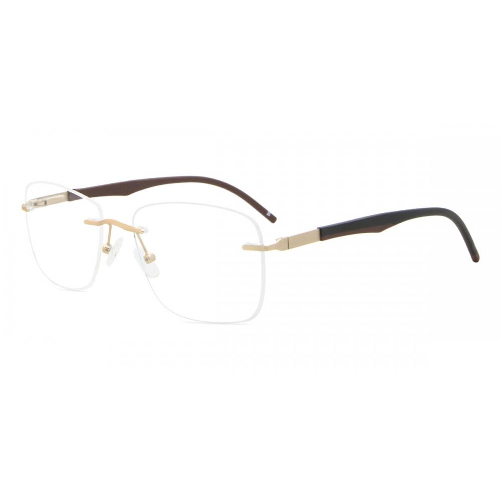 Rimless Square Gold Smartbuy Collection Harleigh Wm6501 C2 Fashion Unisex Eyeglasses