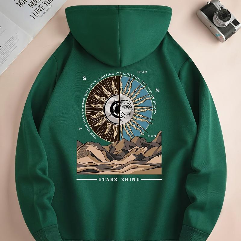 Осень Зима Толстовки и свитшоты с длинным рукавом, с 2D цифровой печатью, повседневные, свободного кроя, мужские