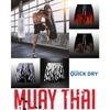 Flame Fire Muay Thai Boxing Kickboxing Shorts Pants 3D Print Fighting Training Unisex Men Women Quick Dry Fitness Gym Sport Workout Casual Streetwear