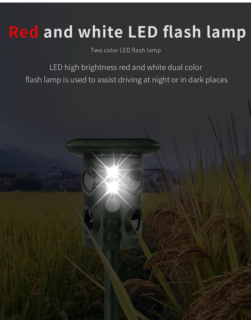 High-Power Multifunctional Animal Repeller: Bird, Snake, Mouse Control for Outdoors