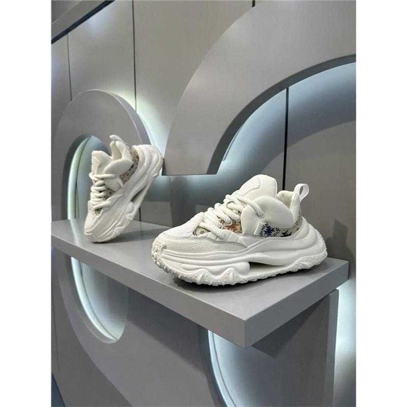 Autumn new dad shoes printing embroidery hollow bottom sports casual shoes platform tide bjd