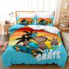 3D комплект постельного белья для скейтборда, роскошный пододеяльник с HD-печатью, 2/3, комната для мальчиков, DE135 * 200, домашний мягкий и легко чистящийся комплект домашней одежды на молнии