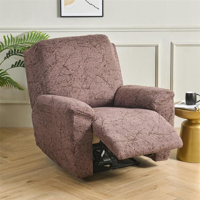 Geometric Recliner Sofa Cover Leopard Print Stretch Spandex Armchair Slipcovers Relax Lazy Boy Chair Covers Furniture Protector