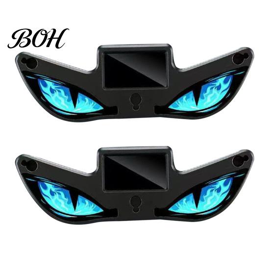 Car Enthusiast Lighting Gear Solar Devil Eyes Light for Windshield, Magnetic Installation Window Warning Sign with Three Night Driving Atmosphere Lamp