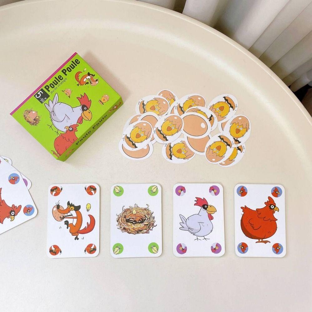 Multicolor Board Game Chicken Piou Piou Party Game Funny Card Game Family Fun