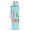 1PC Wild Midwest Color Text Print 750ml Color Plastic Sports Water Bottle Leakproof Flip Straw Lid Suitable for Sports Office Home Use
