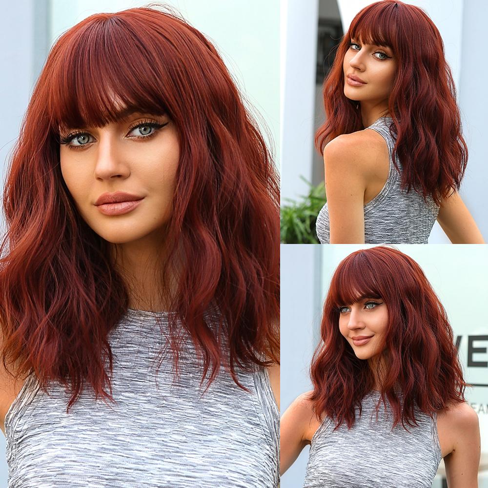 Коричневые пепельно-русые прямые парики для чернокожих женщин, синтетические волосы средней длины с эффектом омбре, термостойкие натуральные парики для вечеринок, для косплея