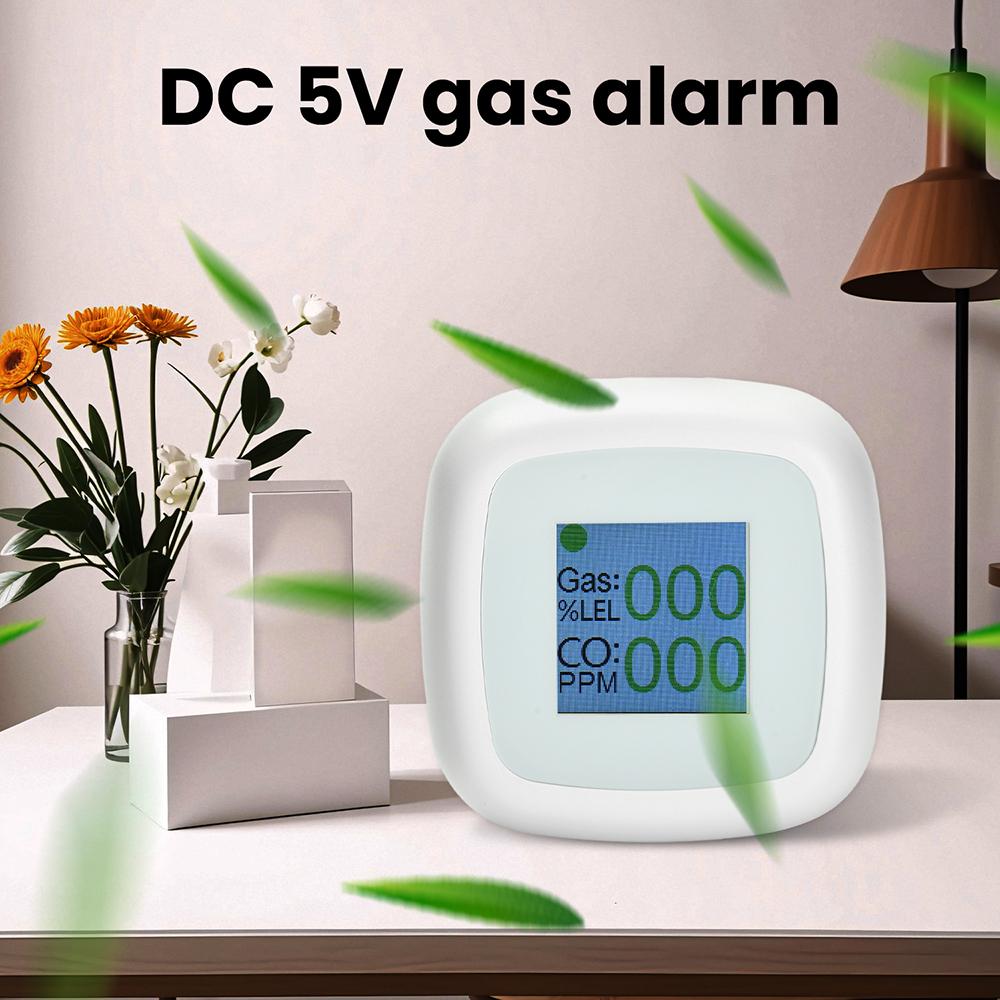 Portable Carbon Monoxide Detector Rechargeable Gas Leak Tester Suitable for use in homes, garages, offices and similar locations