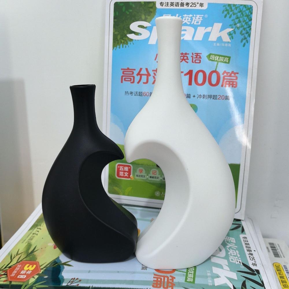 A Set Elegant Irregular Shape Vase Heart-Shaped Water Cultivation Vase Modern Ceramic Vase