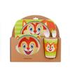 Children Dishes Set Baby Feeding Bowl Bamboo Tableware Bamboo Fiber Fork Cup Bowl Spoon Plate Animal Cartoon Baby Plate