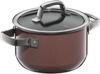 WMF Pot 16cm IH Compatible with Gas Fire Tech Mineral High RQ W0517105290 Two-handed Non-stick "Fusion Casserole" (Rose Quartz)