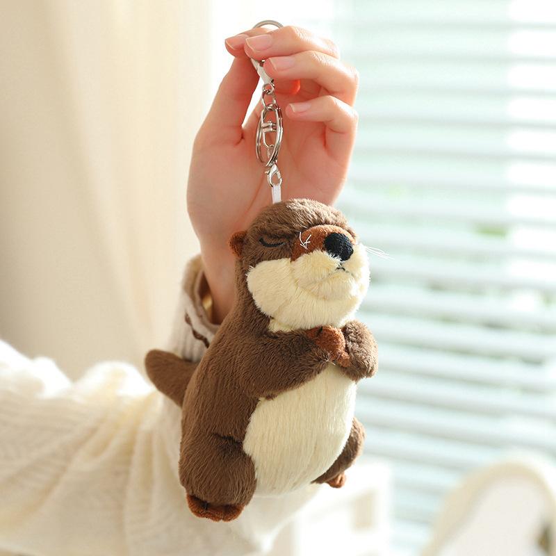 Simulation Blessing Otter Doll Cartoon Magnetic Palm Large Animal Plush Toy Pendant Simulation Sea Otter