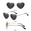 Trendy Fancy Accessories Metal Frame Heart Sun Glasses 90s Glasses Shades Heart-Shaped Sunglasses