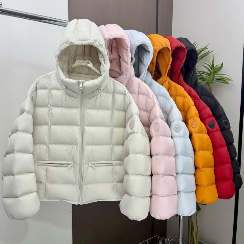Womens Hooded Puffer Jacket Thick Warm Cotton Coat Loose Fit Short Winter Outerwear Small Stature