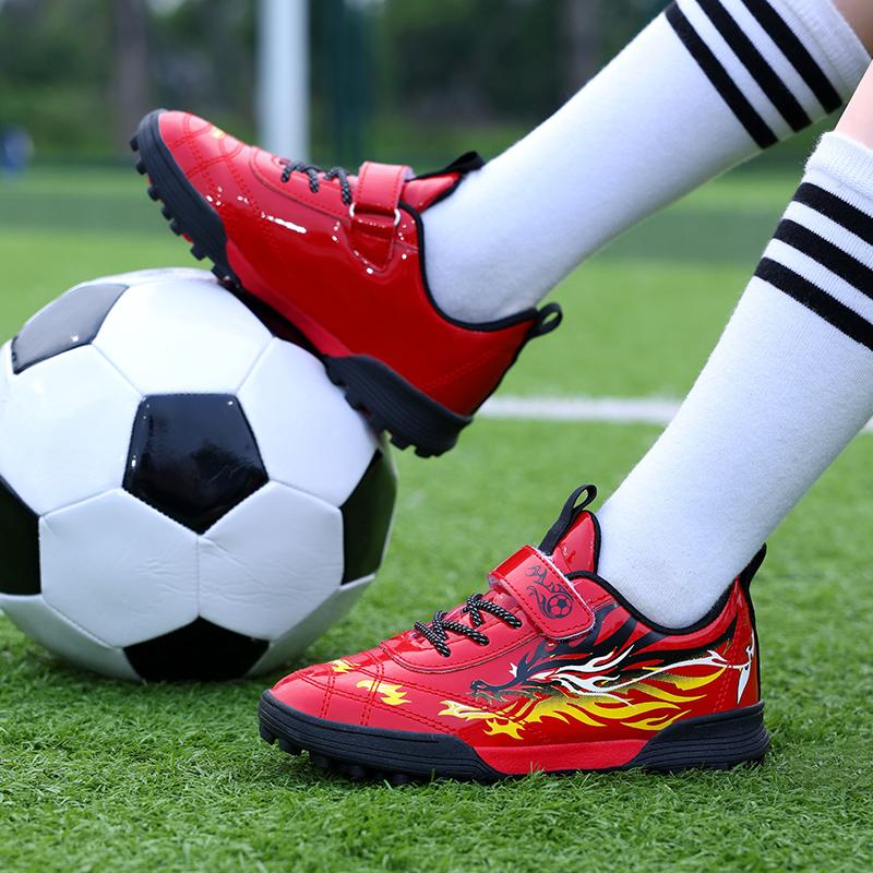 31-39 Children Football Shoes Youth Short Spike Rotating Button Football Shoes Training Boys Kids Football Boots